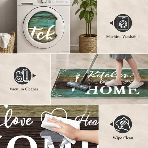 Farmhouse Kitchen Rug Set