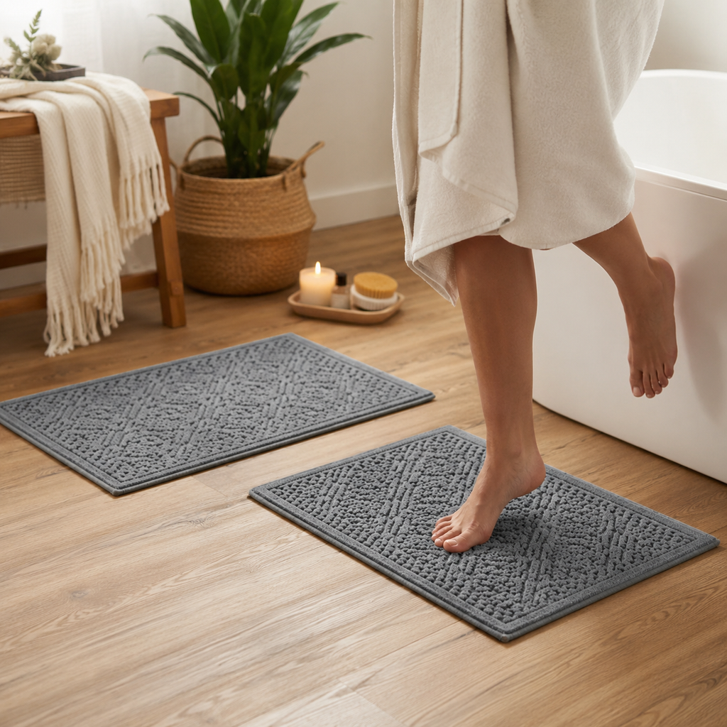 Katti Lattice Bath Rug Set