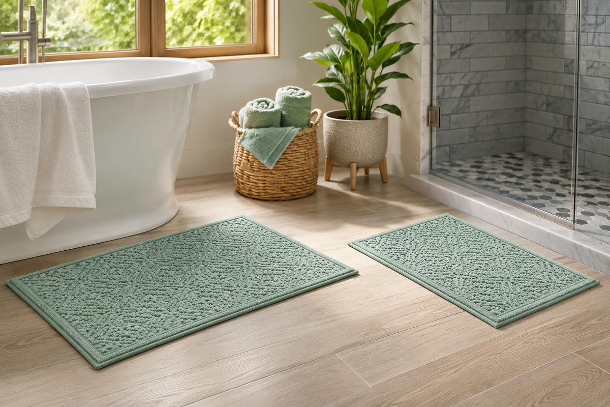 Katti Lattice Bath Rug Set