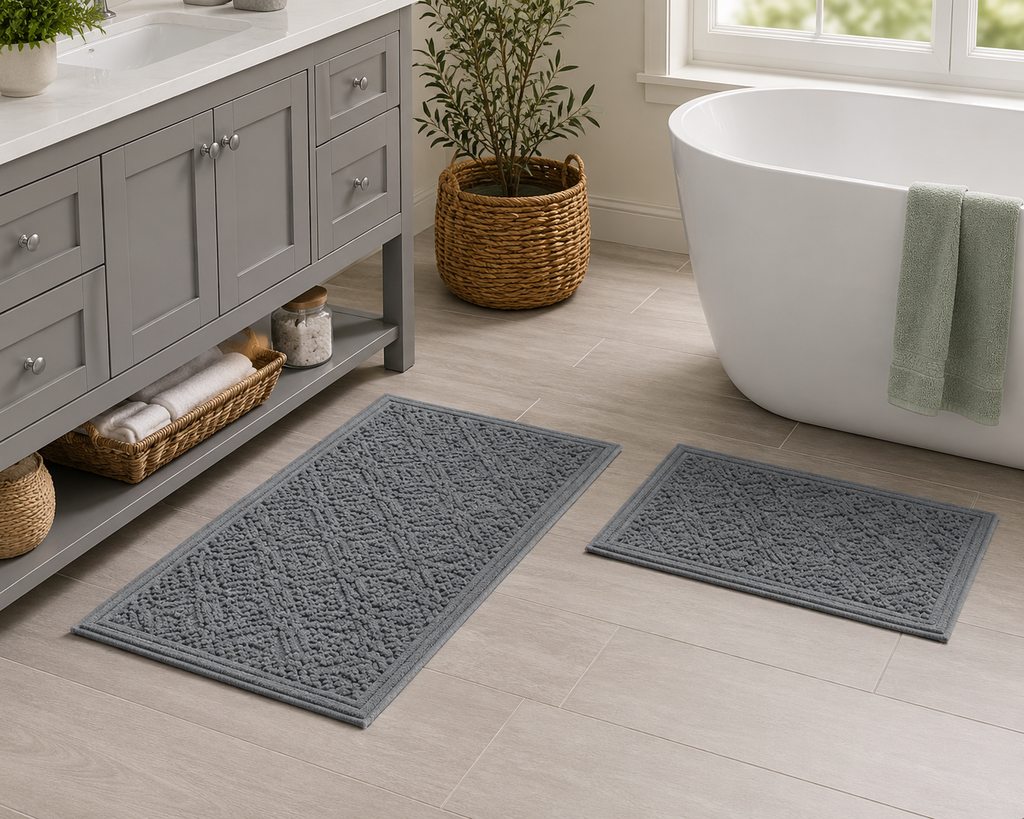 Katti Lattice Bath Rug Set