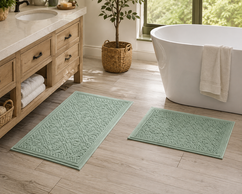 Katti Lattice Bath Rug Set